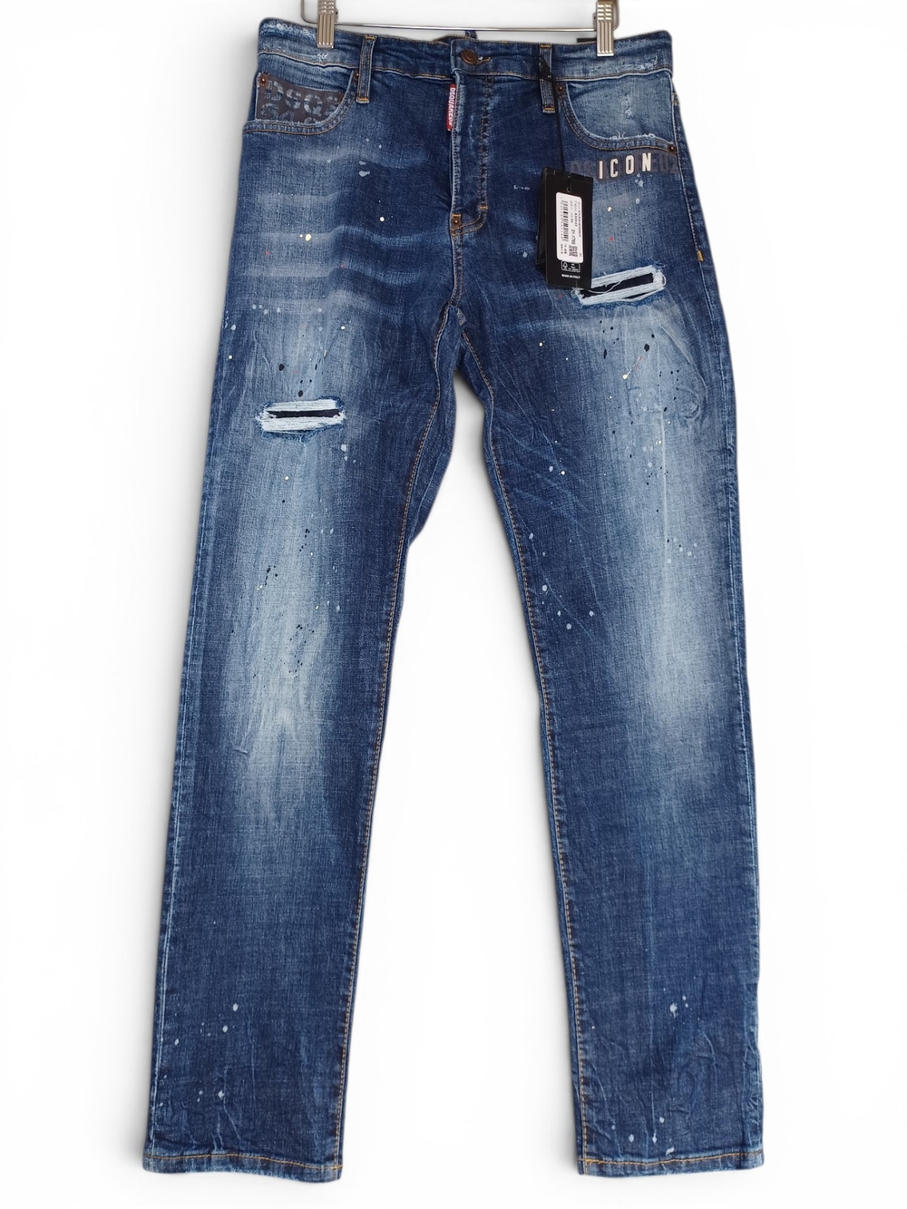 Dsquared2 Cool Guy Jean 32 Distressed Paint Splatter Designer Denim Italian Made